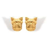 Aretes de yorkie vista frontal